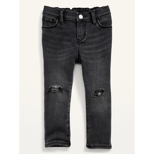 Old Navy Unisex Ballerina Black-Wash Ripped Jeans for Toddler, size 2T
